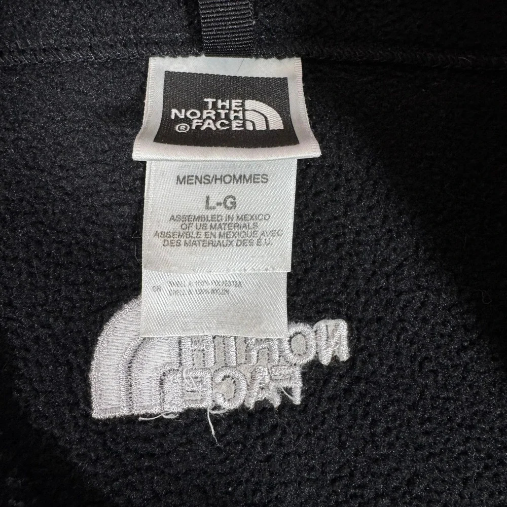 The North Face Denali Fleece Jacket Full Zip Mens Large Black Polyester GUC